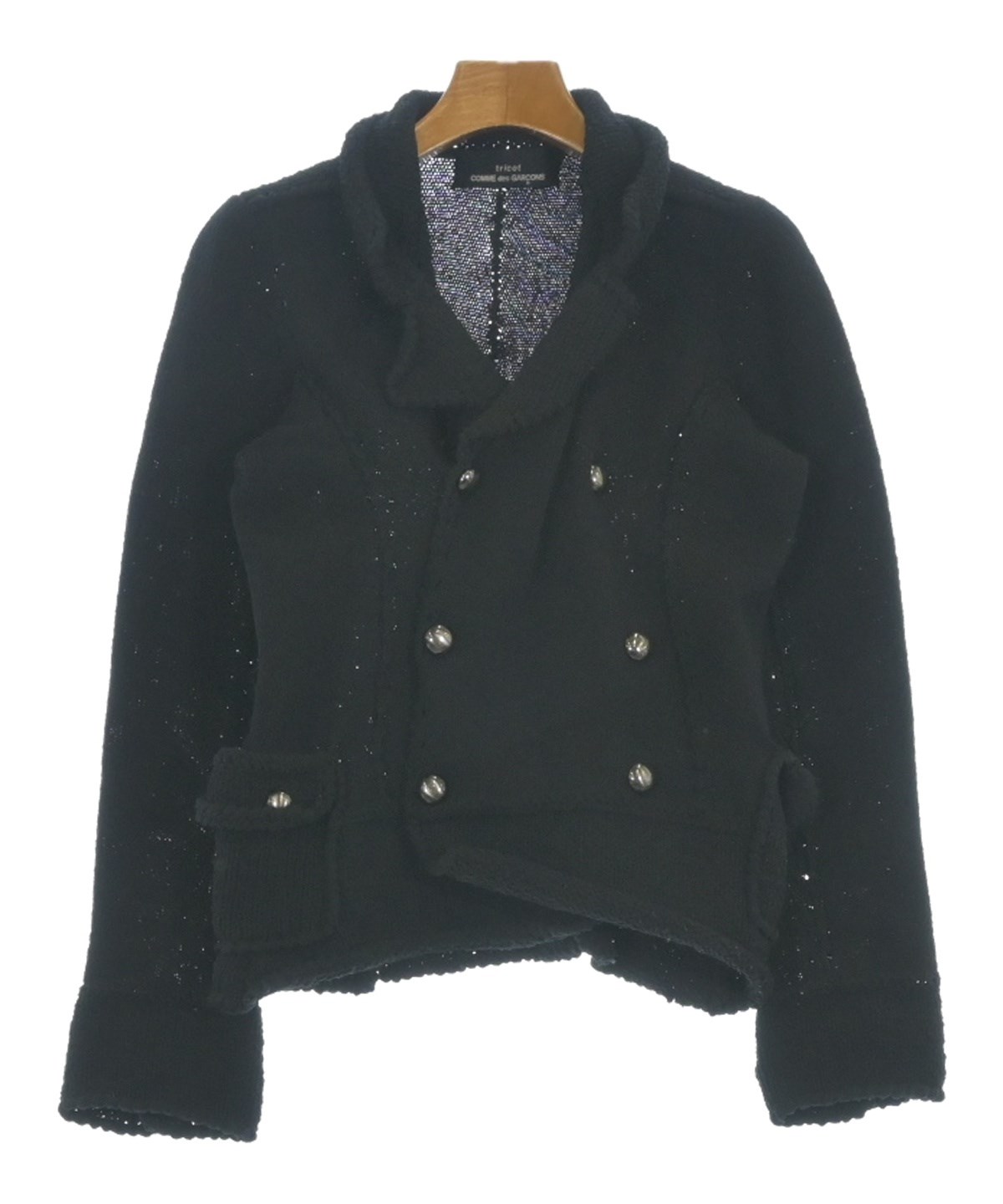 【値下げ可】tricot トリココムデギャルソン Pコート ジャケット　黒 トリココムデギャルソンtricot COMME des GARCONSウールナイロン
