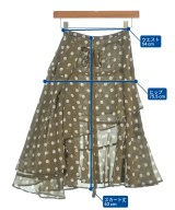 tricot COMME des GARCONS（トリココムデギャルソン）ひざ丈スカート 茶 サイズ:M レディース/2200676555103
