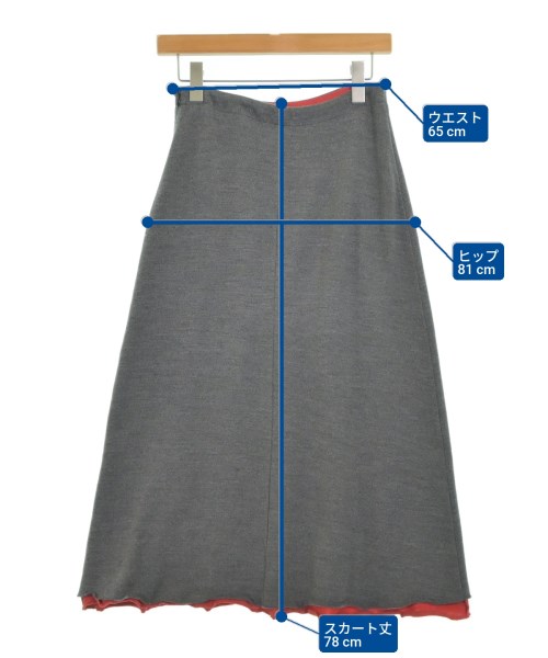 tricot COMME des GARCONS（トリココムデギャルソン）ロング・マキシ丈スカート グレー サイズ:S レディース/2200681868458