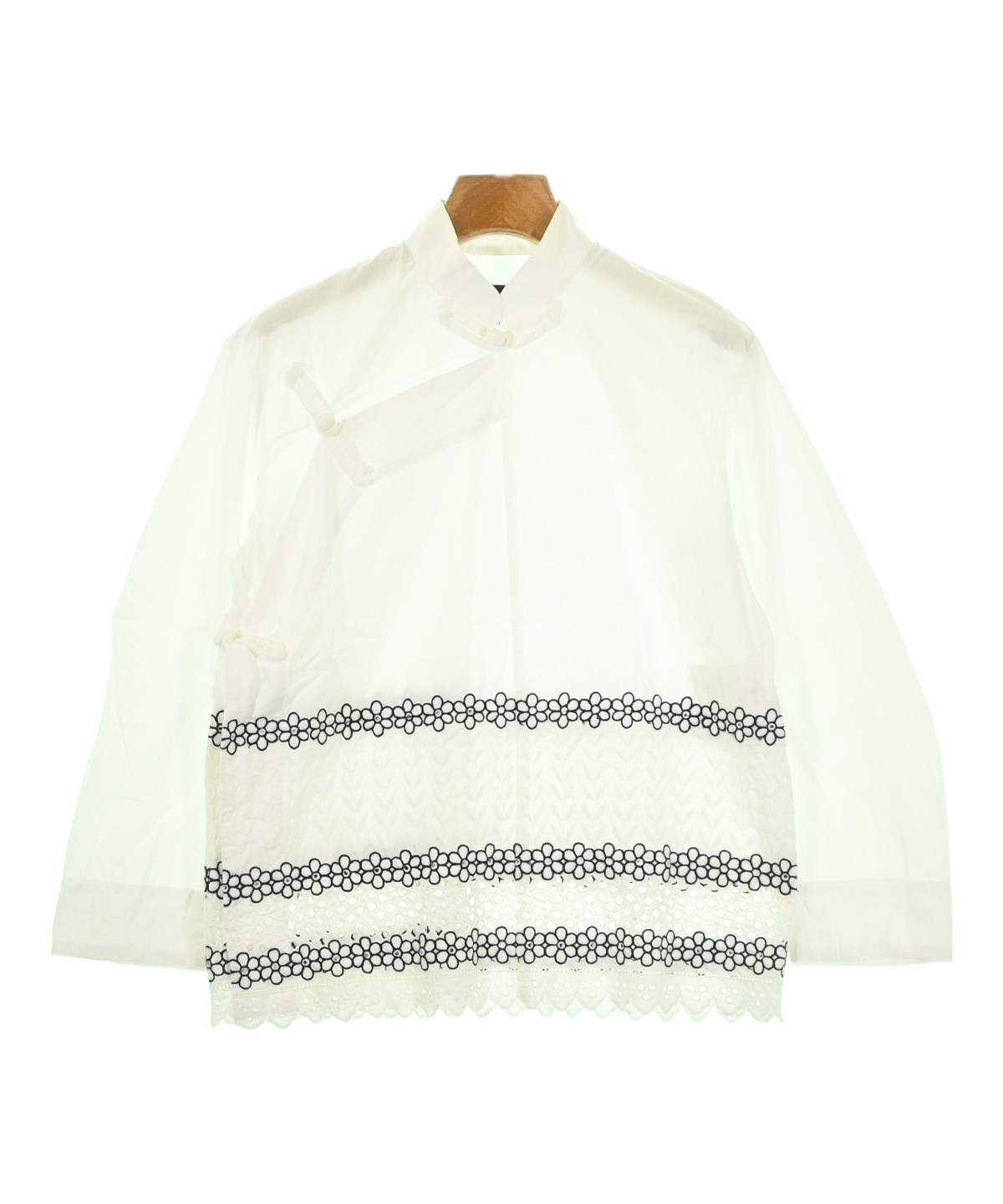 14ss トリココムデギャルソン 総柄ブラウス M tricot COMME des GARCONS（トリココムデギャルソン）ブラウス 白