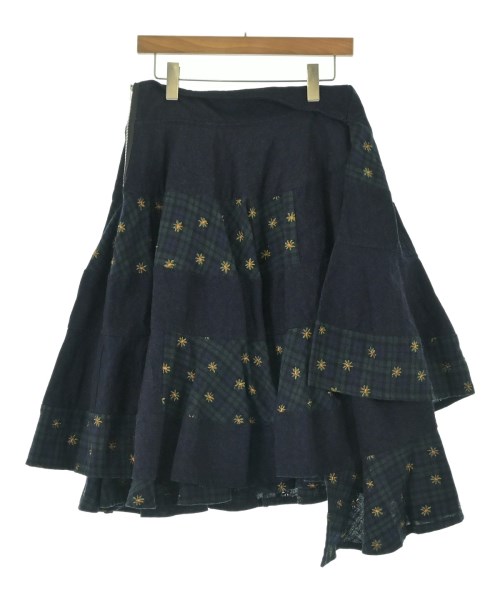 tricot COMME des GARCONS(トリココムデギャルソン)ひざ丈スカート 紺 サイズ:M/2200659053183