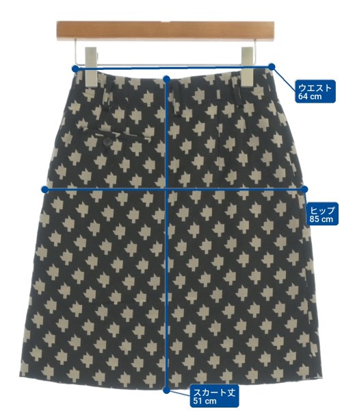 tricot COMME des GARCONS（トリココムデギャルソン）ひざ丈スカート 黒 サイズ:S レディース/2200702698149