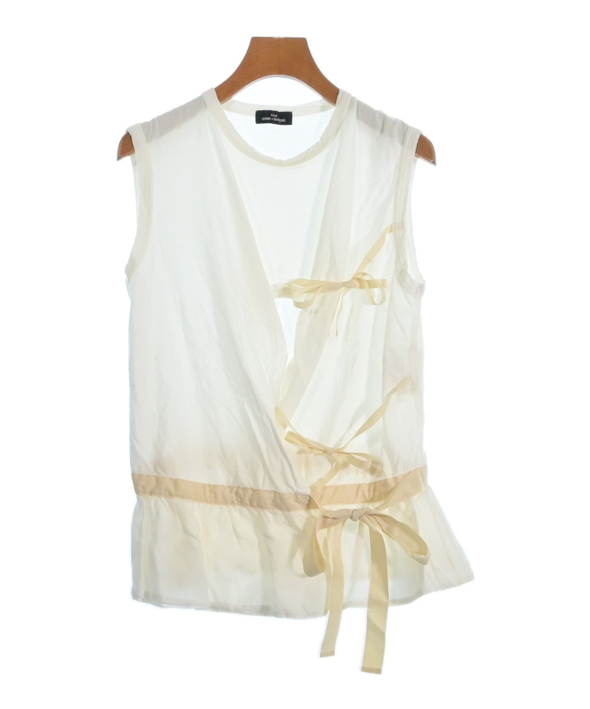 ★希少★ tricot comme des garcons ノースリーブ　シャツ tricot COMME des GARCONS（トリココムデギャルソン）ノースリーブ 白