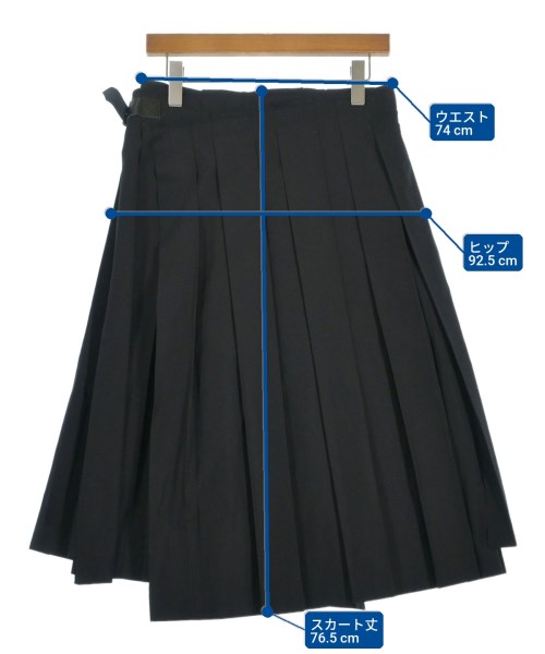 tricot COMME des GARCONS（トリココムデギャルソン）ひざ丈スカート 黒 サイズ:M レディース/2200653594200