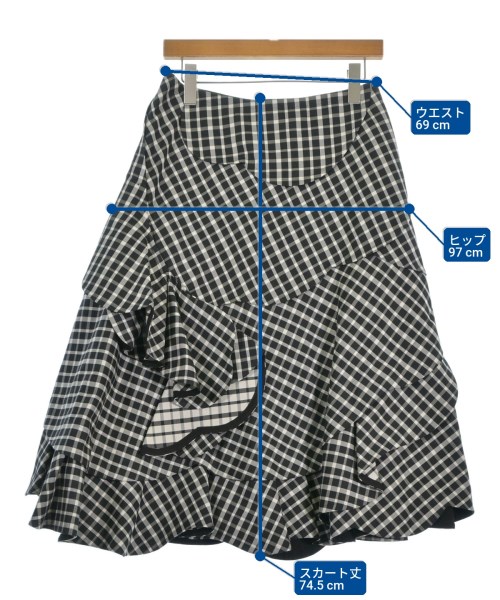 tricot COMME des GARCONS（トリココムデギャルソン）ひざ丈スカート 黒 サイズ:M レディース/2200653594217