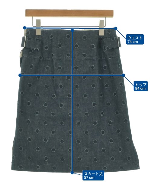 tricot COMME des GARCONS（トリココムデギャルソン）ひざ丈スカート 紺 サイズ:M レディース/2200654145029
