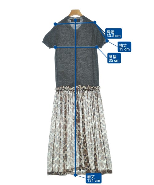 tricot COMME des GARCONS（トリココムデギャルソン）ワンピース グレー サイズ:M レディース/2200697326041