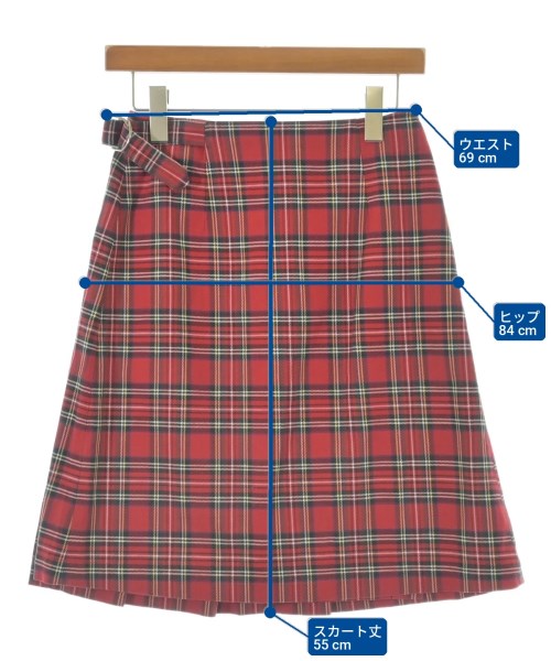 tricot COMME des GARCONS（トリココムデギャルソン）ひざ丈スカート 赤 サイズ:M レディース/2200724585014