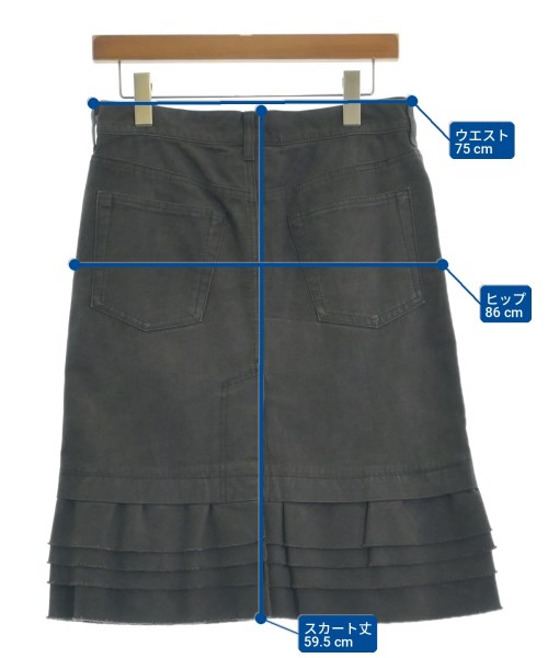 tricot COMME des GARCONS（トリココムデギャルソン）ひざ丈スカート グレー サイズ:S レディース/2200723595168