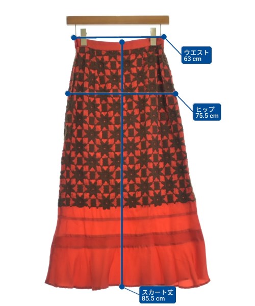 tricot COMME des GARCONS（トリココムデギャルソン）ロング・マキシ丈スカート 赤 サイズ:S レディース/2200723595205