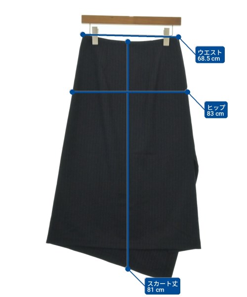 tricot COMME des GARCONS（トリココムデギャルソン）ひざ丈スカート 紺 サイズ:S レディース/2200726685118