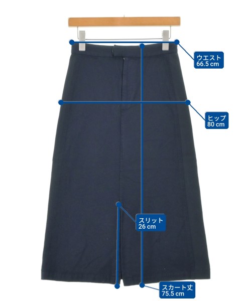 tricot COMME des GARCONS（トリココムデギャルソン）ひざ丈スカート 紺 サイズ:S レディース/2200685691021
