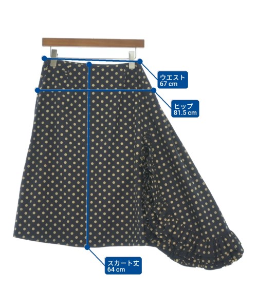 JUNYA WATANABE（ジュンヤワタナベ）ひざ丈スカート 黒 サイズ:M レディース/2200618807109