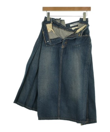 JUNYA WATANABE デニムひざ丈スカート　サイズL JUNYA WATANABE（ジュンヤワタナベ）ロング・マキシ丈スカート 青