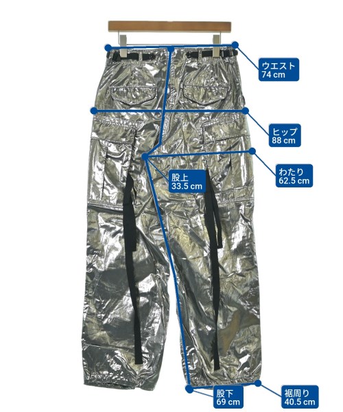 JUNYA WATANABE（ジュンヤワタナベ）カーゴパンツ シルバー サイズ:S レディース/2200640228040