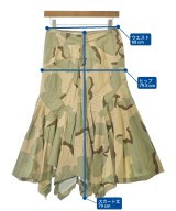 JUNYA WATANABE（ジュンヤワタナベ）ひざ丈スカート カーキ サイズ:M レディース/2200642263094