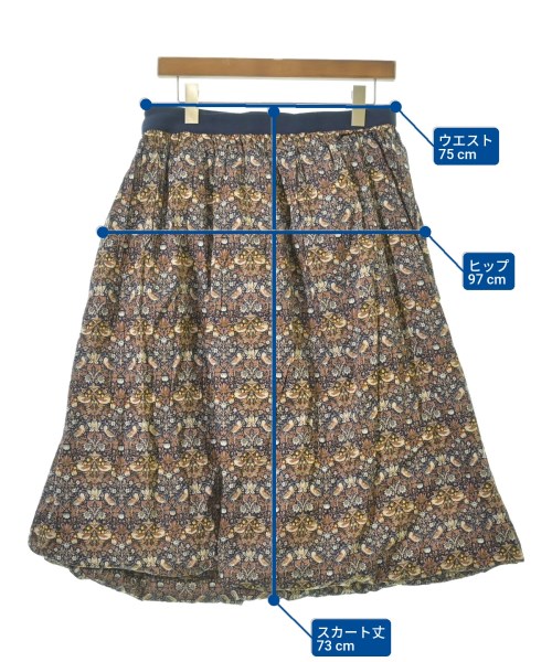 JUNYA WATANABE（ジュンヤワタナベ）ひざ丈スカート 紺 サイズ:S レディース/2200642263179