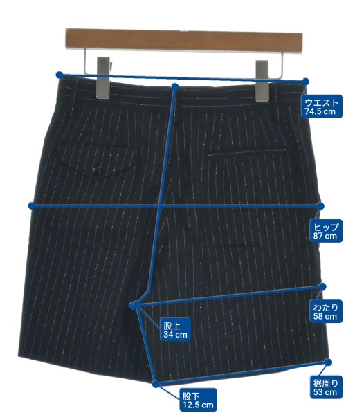 JUNYA WATANABE（ジュンヤワタナベ）ショートパンツ 黒 サイズ:S レディース/2200622994062