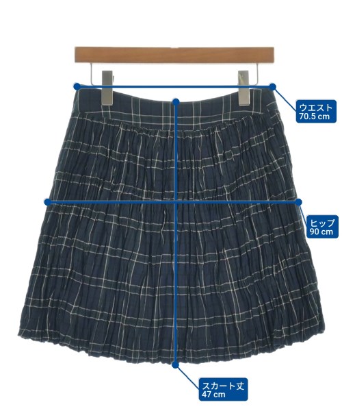 JUNYA WATANABE（ジュンヤワタナベ）ミニスカート 紺 サイズ:S