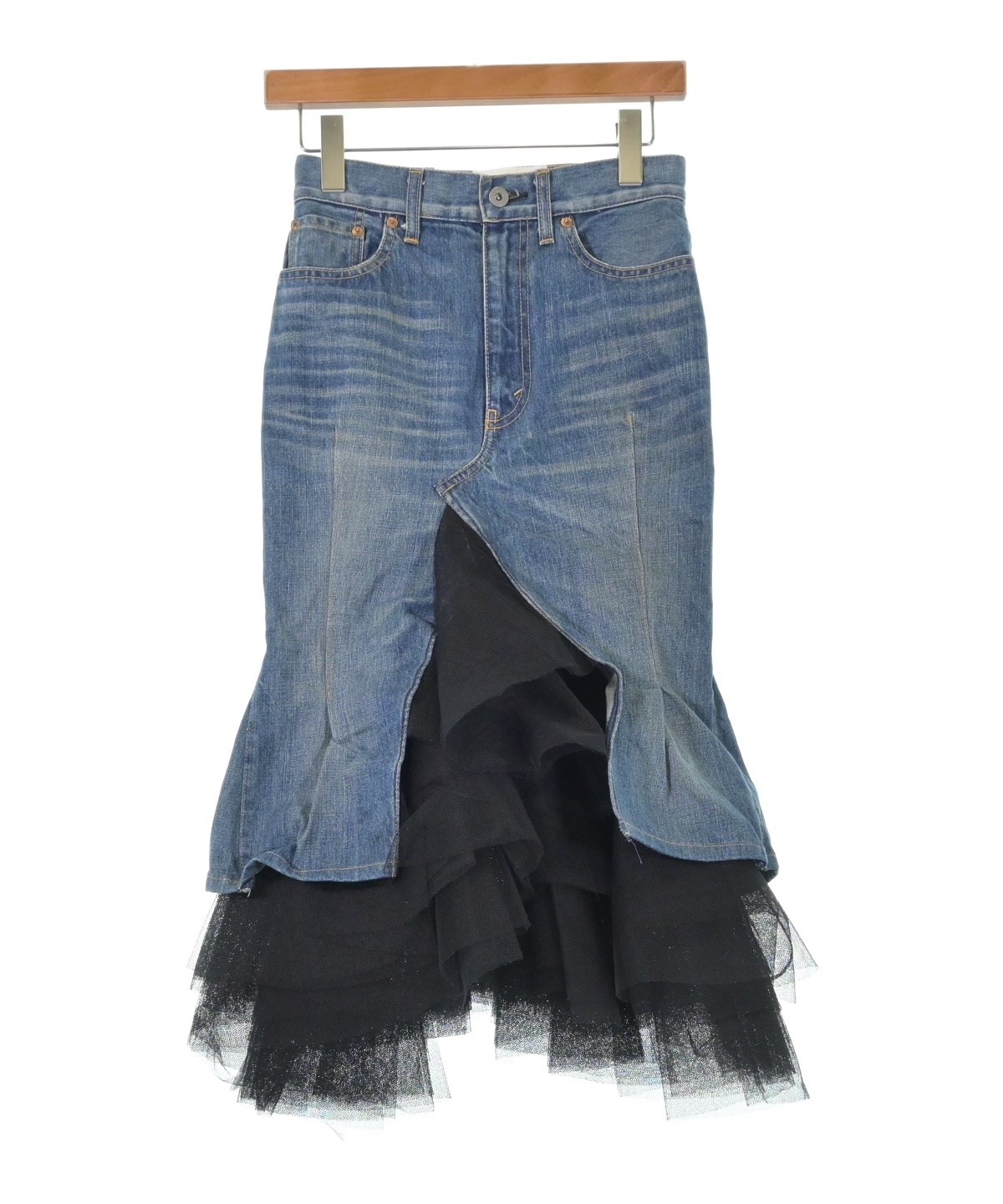 JUNYA WATANABE（ジュンヤワタナベ）ロング・マキシ丈スカート 青