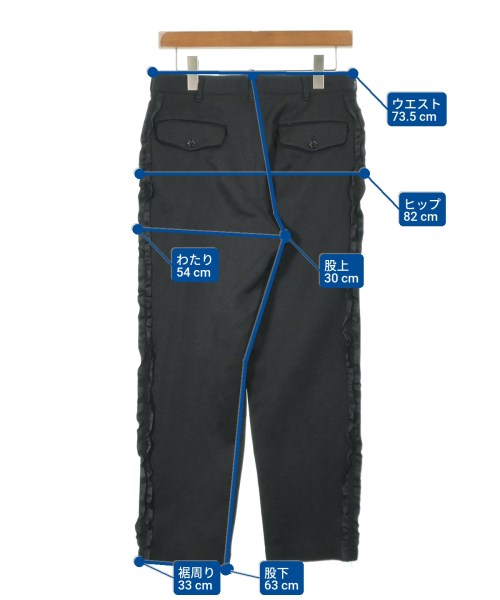 JUNYA WATANABE（ジュンヤワタナベ）クロップドパンツ 黒 サイズ:SS レディース/2200632898459