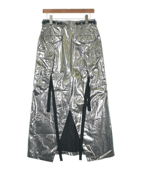 JUNYA WATANABE（ジュンヤワタナベ）ロング・マキシ丈スカート シルバー サイズ:S レディース/2200600300304