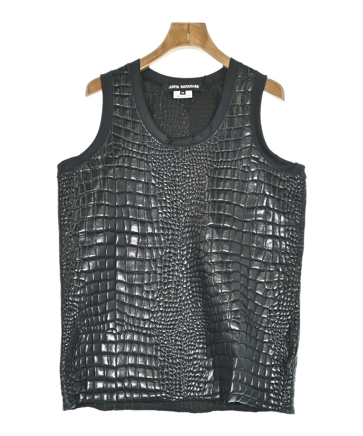 JUNYA WATANABE メッシュ ブラック タンクトップ M JUNYA WATANABE（ジュンヤワタナベ）ノースリーブ 黒 サイズ:M