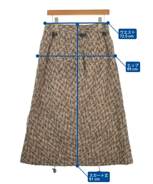 JUNYA WATANABE（ジュンヤワタナベ）ロング・マキシ丈スカート 茶 サイズ:M レディース/2200669070033