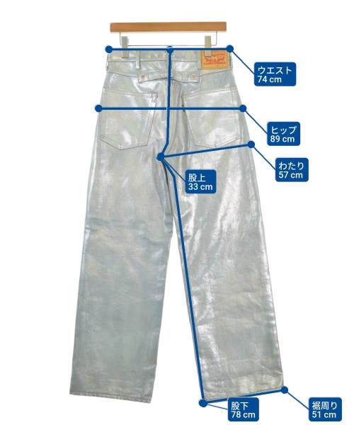 JUNYA WATANABE（ジュンヤワタナベ）デニムパンツ シルバー サイズ:XS レディース/2200673007063