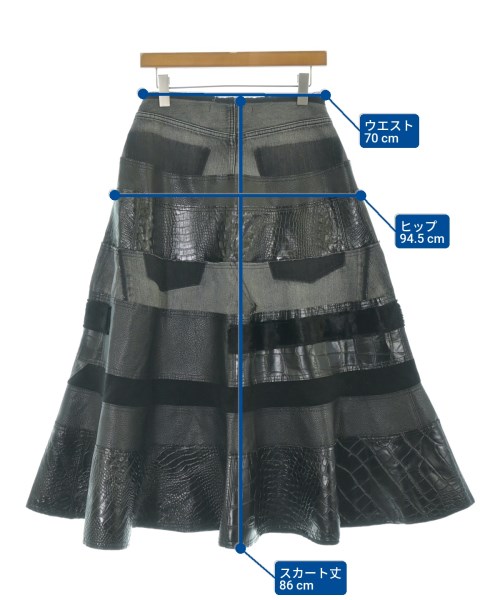 JUNYA WATANABE（ジュンヤワタナベ）ロング・マキシ丈スカート 黒 サイズ:S レディース/2200671269081