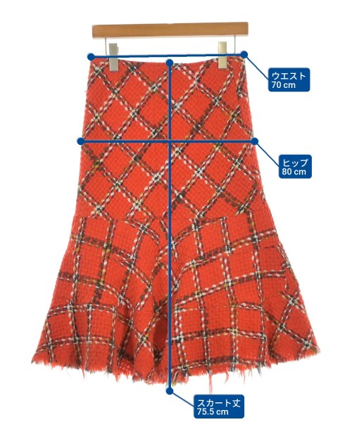 JUNYA WATANABE（ジュンヤワタナベ）ロング・マキシ丈スカート 赤 サイズ:S レディース/2200673293138