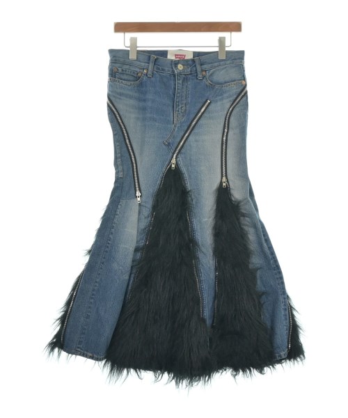 JUNYA WATANABE(ジュンヤワタナベ)ロング・マキシ丈スカート 青 サイズ:XS/2200657660031