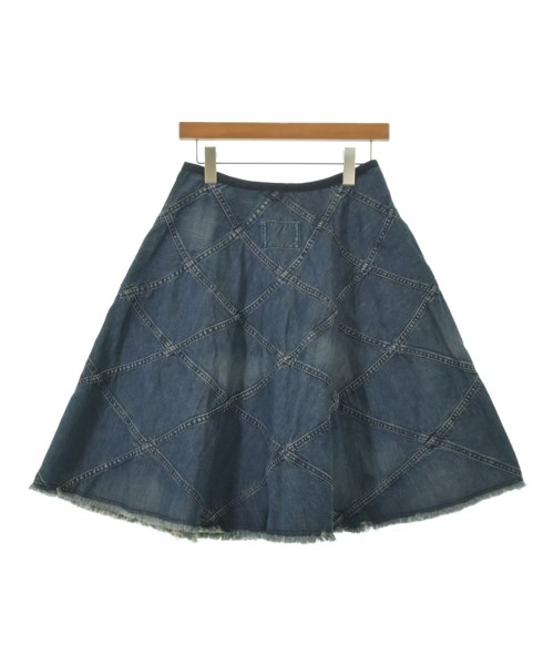 JUNYA WATANABE（ジュンヤワタナベ）ひざ丈スカート 紺 サイズ:S レディース/2200646623160