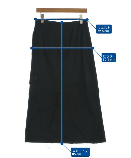 JUNYA WATANABE（ジュンヤワタナベ）ロング・マキシ丈スカート 黒 サイズ:-(L位) レディース/2200653594026