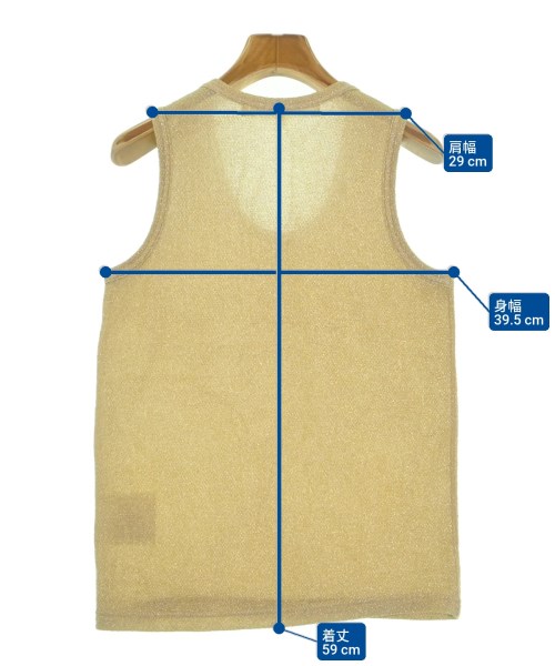 JUNYA WATANABE（ジュンヤワタナベ）ノースリーブ ゴールド サイズ:S レディース/2200645662153