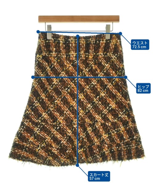 JUNYA WATANABE（ジュンヤワタナベ）ひざ丈スカート 茶 サイズ:S レディース/2200690344028