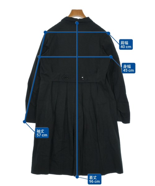 robe de chambre（ローブドシャンブル）チェスターコート 黒 サイズ:M レディース/2200621544077