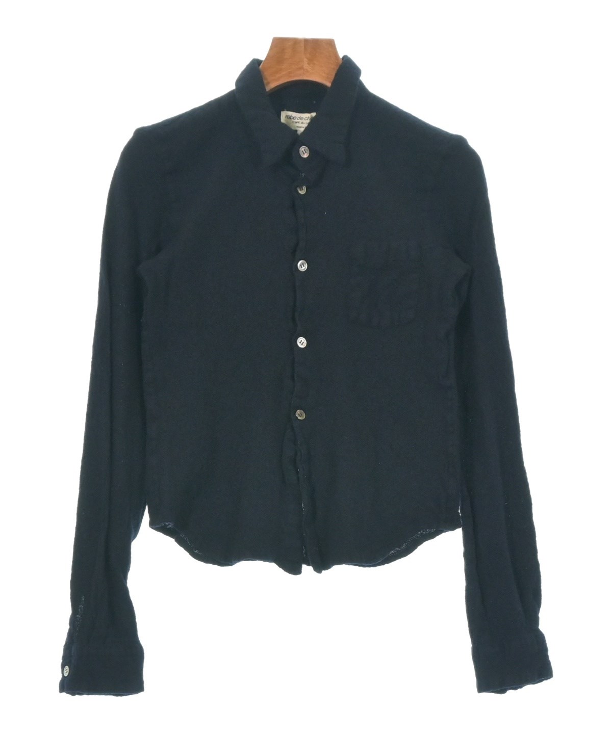 robe de chambre（ローブドシャンブル）カジュアルシャツ 紺 サイズ:S
