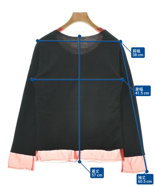 robe de chambre（ローブドシャンブル）Tシャツ・カットソー 黒 サイズ:-(M位) レディース/2200622994147