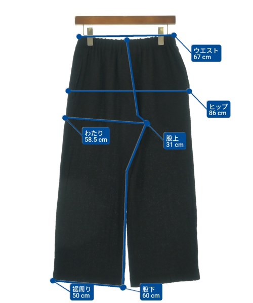 robe de chambre（ローブドシャンブル）クロップドパンツ 黒 サイズ:-(M位) レディース/2200604663023