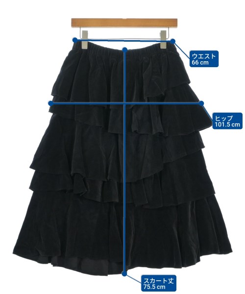 robe de chambre（ローブドシャンブル）ロング・マキシ丈スカート 黒 サイズ:-(M位) レディース/2200696747038