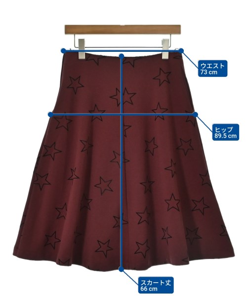 robe de chambre（ローブドシャンブル）ひざ丈スカート 赤 サイズ:M レディース/2200656624034