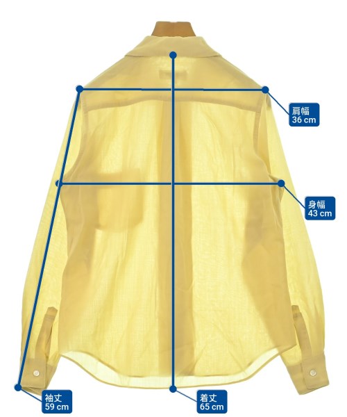 robe de chambre（ローブドシャンブル）カジュアルシャツ 黄 サイズ:S レディース/2200661778036