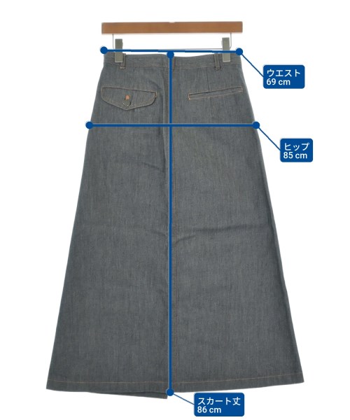 robe de chambre（ローブドシャンブル）ロング・マキシ丈スカート 紺 サイズ:M レディース/2200637082013