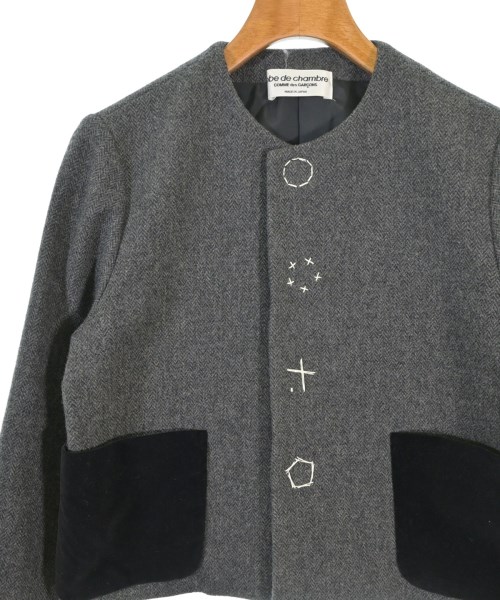 robe de chambre（ローブドシャンブル）ノーカラージャケット グレー サイズ:-(M位) レディース/2200670740062