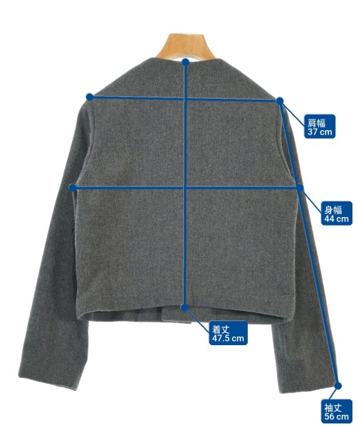 robe de chambre（ローブドシャンブル）ノーカラージャケット グレー サイズ:-(M位) レディース/2200670740062