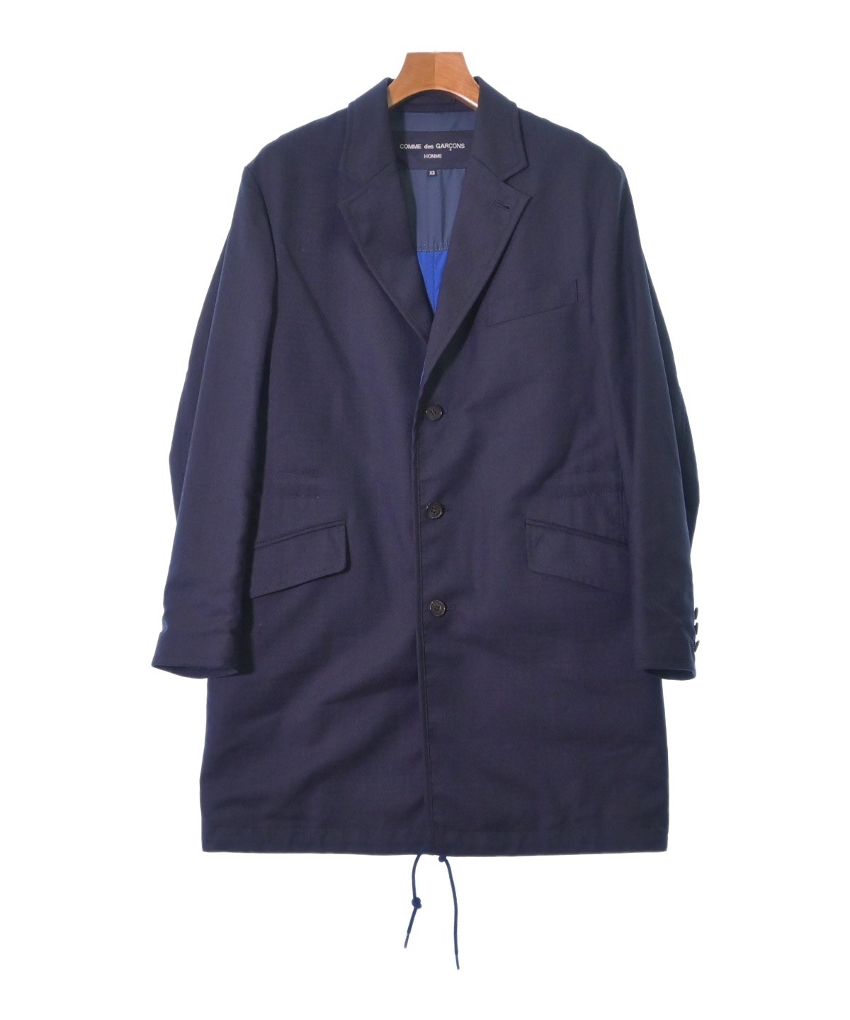 COMME des GARCONs Homme コート XS グレー×ブルー COMME des GARCONS HOMME（コムデギャルソンオム）その他 紺 サイズ:XS