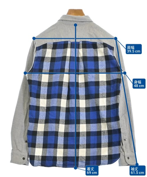 COMME des GARCONS HOMME（コムデギャルソンオム）カジュアルシャツ グレー サイズ:XS メンズ/2200621406184