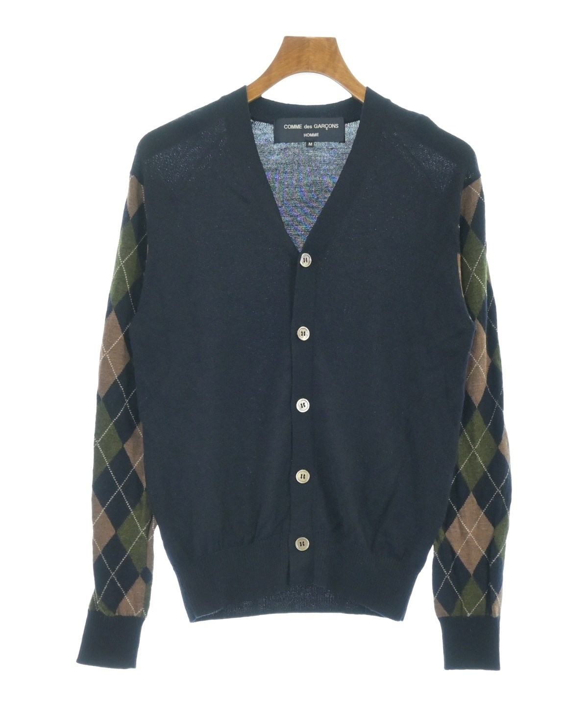 COMME des GARCONS HOMME 80年代 ネイビー カーディガン COMME des GARCONS HOMME コムデギャルソン オム 綿天竺カーディガン