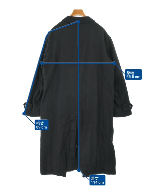 COMME des GARCONS HOMME（コムデギャルソンオム）ステンカラーコート 黒 サイズ:M メンズ/2200638212013